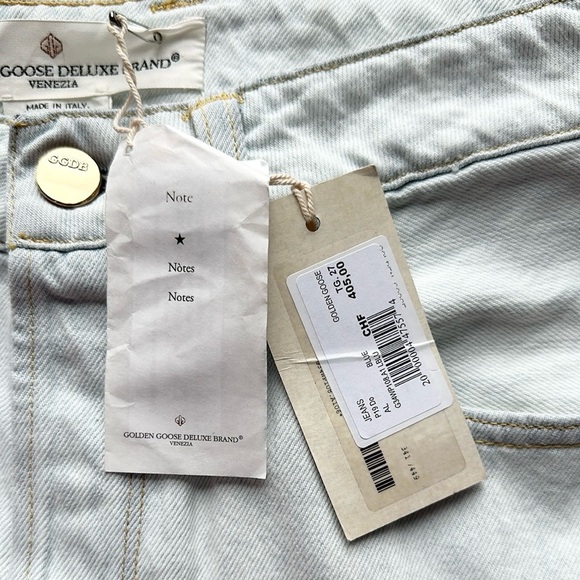 NWT Golden Goose Jolly Cropped Straight Jean Carrot Fit Light Wash size 27 - Picture 4 of 14